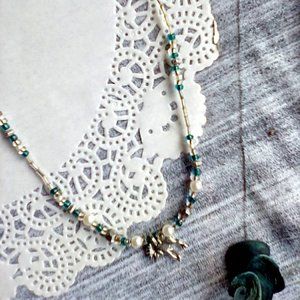 Women's Handcrafted Silver and Pearl Necklace